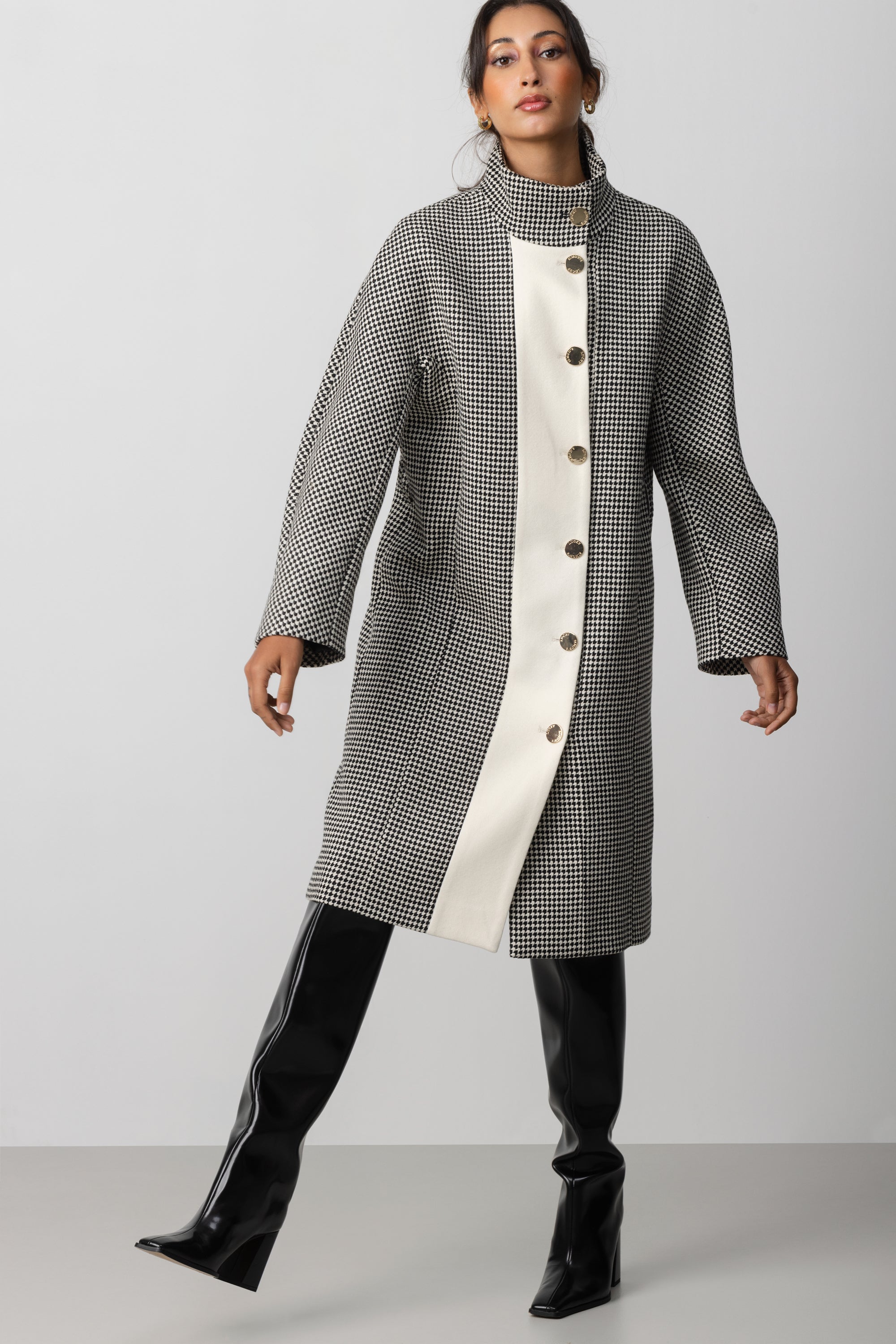 Wool Contrast Coat