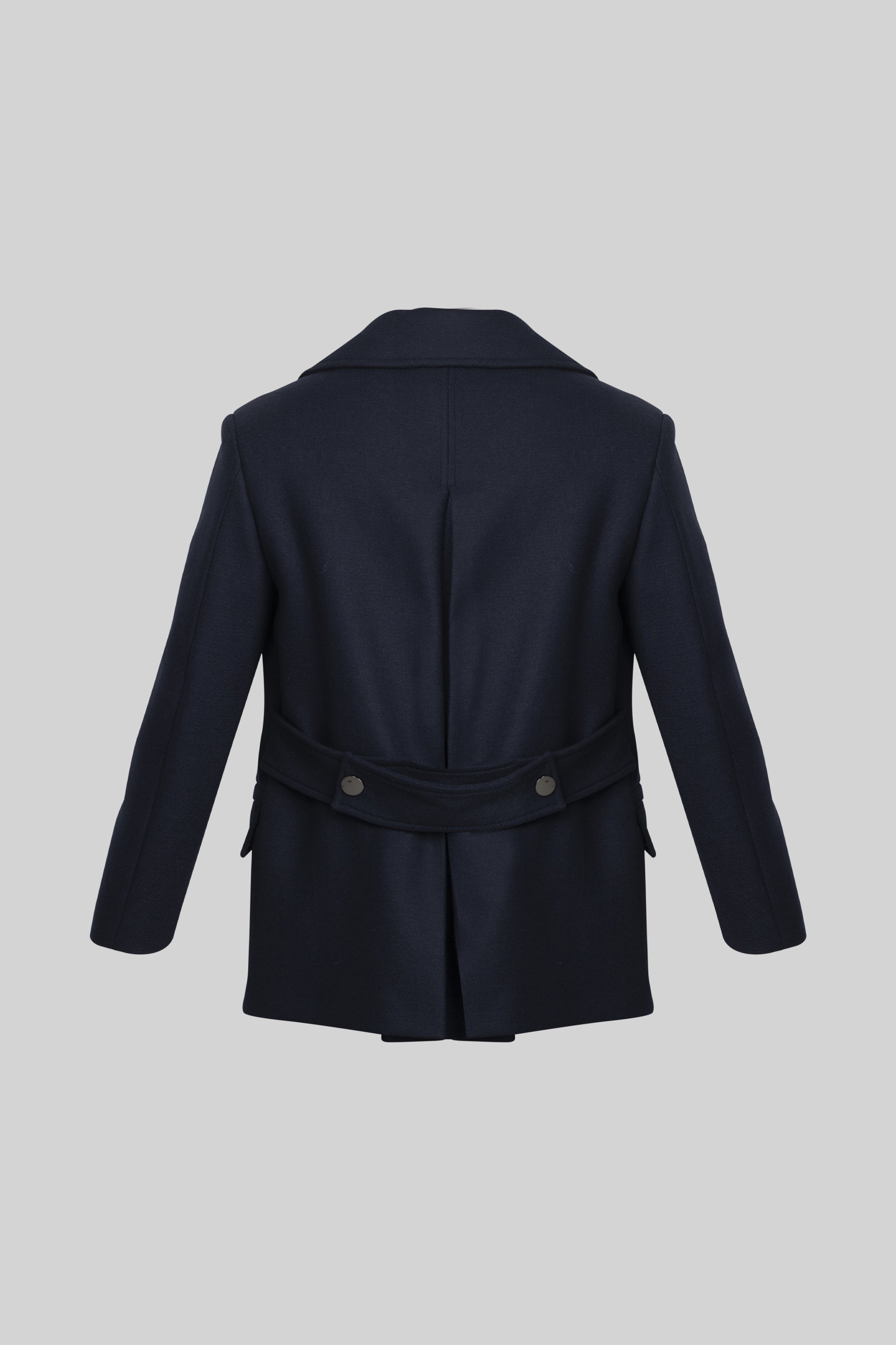 DOUBLE BREASTED WOOL BLEND COAT